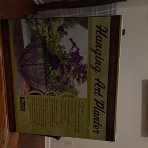 Home Wall Decor Hanging Art Planter - Green and Purple